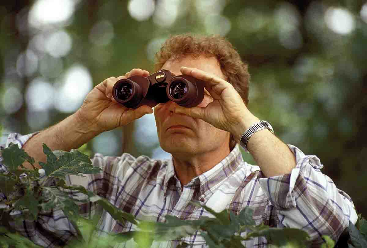 It is always nice to have a partner to glass the fields while you are waiting for that right time to shoot. Since binoculars offer a wider view than using a riflescope, chucks can be spotted quicker in higher grass.